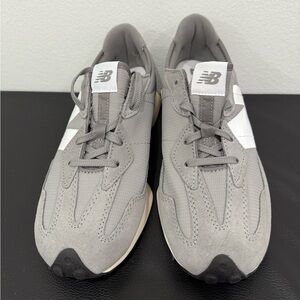New Balance Gray and White Sneakers with Suede Finish 327